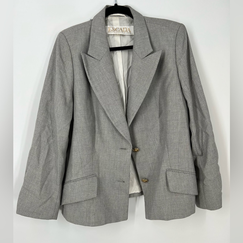 Escada Silk Wool Blend Blazer Jacket